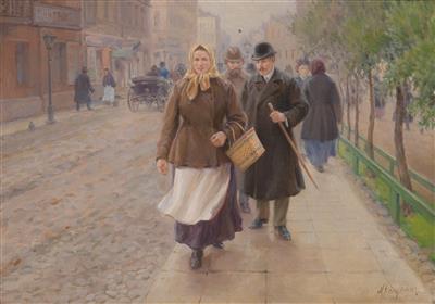 Mikhail Abramovich Balunin : Street scene