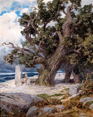 Leopold Rothaug : 'Eiche am nordischen Strand' ['oak tree on a northern beach']