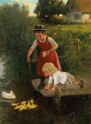 Carl von Bergen : Feeding the Ducks