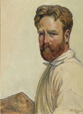 Pierre Eugène Vibert : Autoportrait à la palette