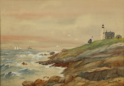 George Phipps : The Lighthouse at Pemaquid, Maine