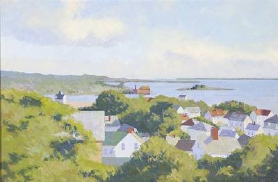 Ruth D Hogan : View of Portuguese Hill, Gloucester