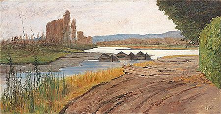 Giovanni Fattori : L'Arno alle Cascine