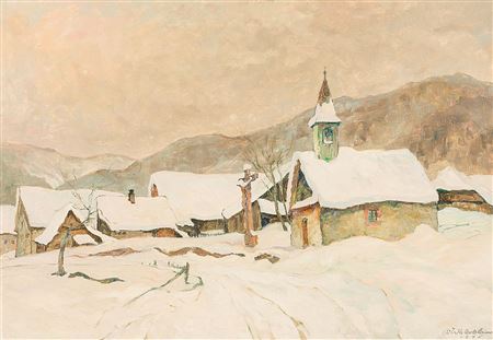 Wilhelm Wickertsheimer : 'Wintertag in Wittelbach'