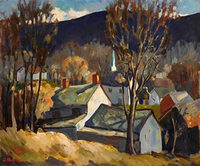 Henry J Billings : VIEW OF WOODSTOCK, NEW YORK