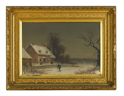 William Van De Velde Bonfield : Winter scene