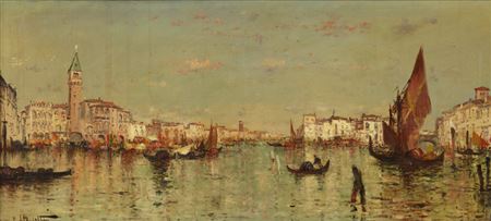 Emo Mazzetti : VENETIAN VIEW WITH ST. MARKS