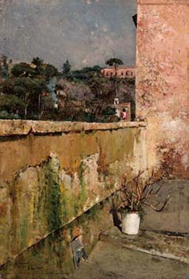 Giuseppe Casciaro : Terrazza a Capodimonte - 1887