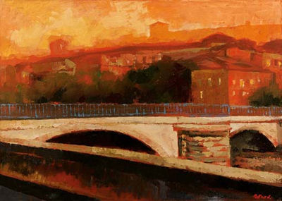 Ugo Attardi : Estate sul Tevere, 1967