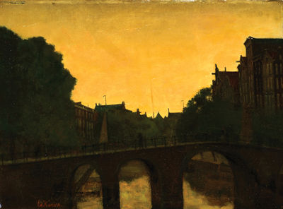 Eduard Karsen : View of the Brouwersgracht in Amsterdam