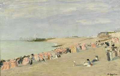 Ernst Oppler : Nachmittags am Strand von Dieppe