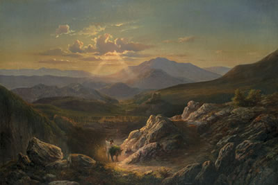 Julius Montalant : Abend in der römischen Campagna