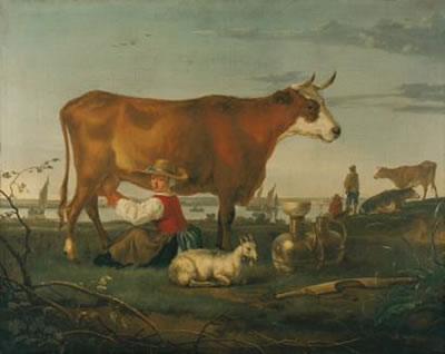 Aelbert Jacobsz Cuyp : La traite au bord de la rivière