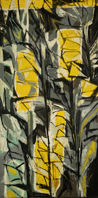 Liuboslav Hutsaliuk : 'Abstracted Yellow Flowers'