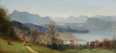 Ernst Hodel : Spaziergang am Vierwaldstättersee