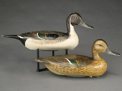 Roy Patterson : Superb pair of hollow carved pintails