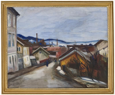 Kristen Holbo : Evening, Spring Lillehammer 1925