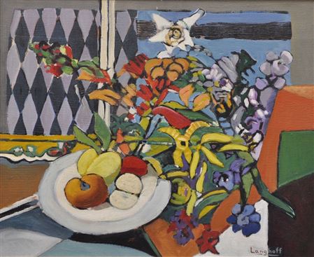 Morten Langhoff : FLEURS ET ASSIETTES DE FRUITS