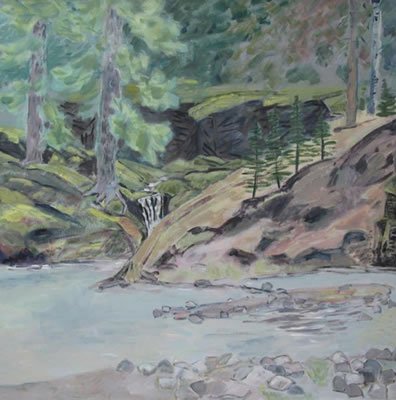 Barbara Ballachey : RIVER LANDSCAPE