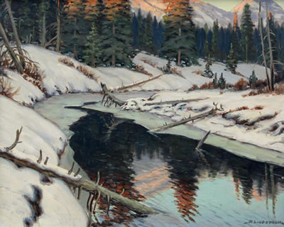 Matt Lindstrom : WINTER RIVER LANDSCAPE