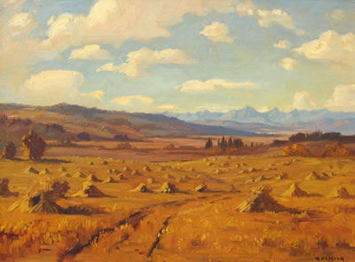 Roland Gissing : HARVEST IN THE FOOTHILLS