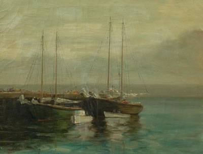 Paul Earle : SAILBOATS IN THE HARBOUR