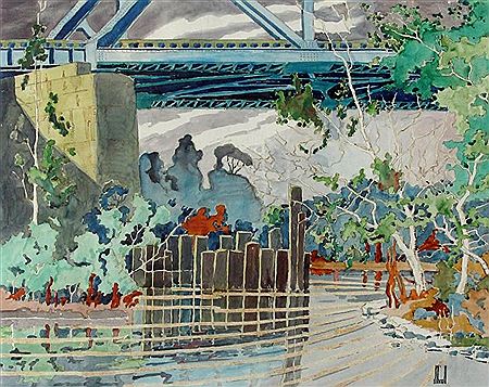 James McLaren Nicoll : RAILWAY BRIDGE (BOWNESS, ALTA)