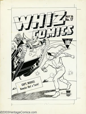 Charles Clarence Beck : Original Cover Art for Whiz Comics #17 (Fawcett, 1941)