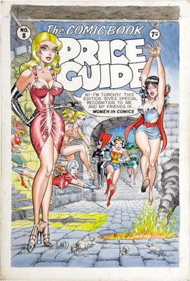 Bill Hess Ward : Overstreet Comic Book Price Guide #8 Cover Featuring Torchy and Women In Comics Original Art