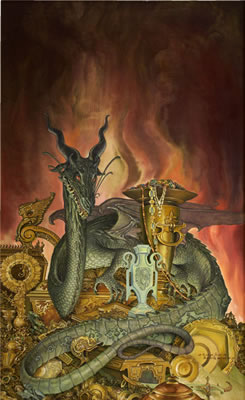 Stephen Hickman : Dragon Hoard, paperback cover, 1985