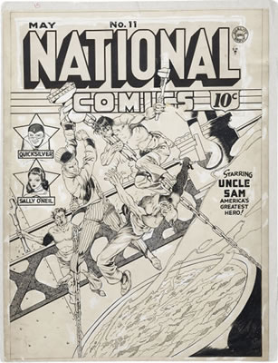 Lou Fine : NATIONAL COMICS #11 UNCLE SAM COVER (Quality, 1941)