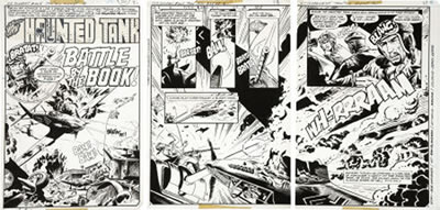 Sam Glanzman : G.I. Combat #208 Complete 12-page story 'Battle By the Book' Original Art (DC, 1978)....