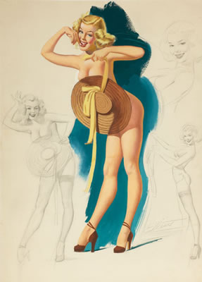 Freeman Elliott : Pin-Up with Sun Hat