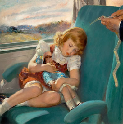 Roy Spreter : Asleep on a Train