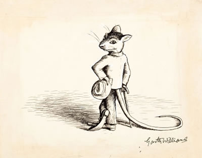 Garth Montgomery Williams : Stuart Little, The Arrival of Stuart Little, page 1 illustration, 1945