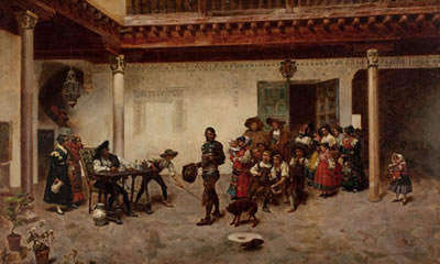 Joaquin Araujo Y Ruano : Peasant Street Scene, 1878