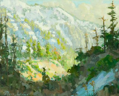 Peter Adams : Early Spring Afternoon, Light on Mount Baldy