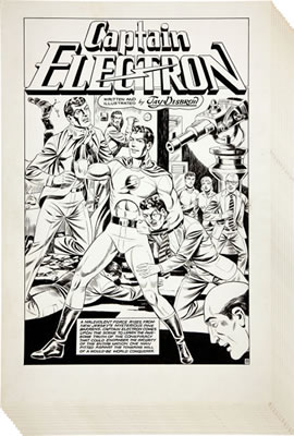 Jayson Disbrow : Jay Disbrow Captain Electron Complete 17-Page Story Original Art (Brick Computer Science Institute, 1986)