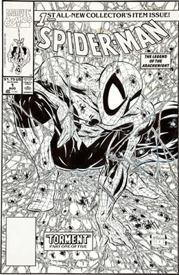 Todd McFarlane : Spider-Man #1 Cover Original Art (Marvel, 1990)