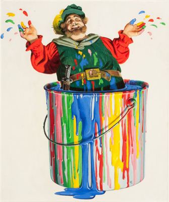 Birney Lettick : Falstaff in a Lacquer Pot, Shell Chemical Corporation advertisement