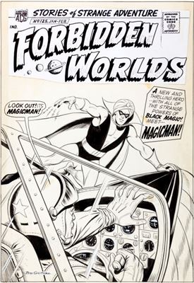 Pete Costanza : Forbidden Worlds #125 Cover First Appearance of Magicman Original Art (ACG, 1964).