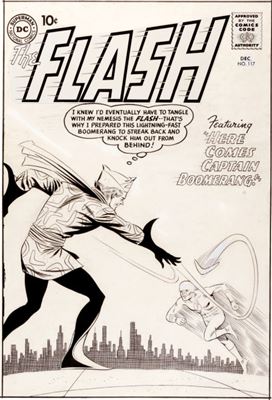 Carmine Infantino : The Flash #117 Cover Original Art (DC, 1960).