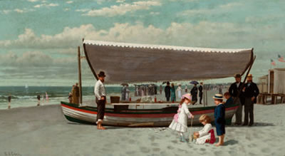 Samuel S Carr : The Oyster Seller, Coney Island