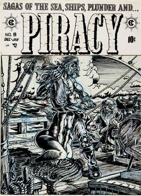 Larry Todd : Nickel Library Series 'Piracy #8 Cover' Original Art (Gary Arlington, 1973).