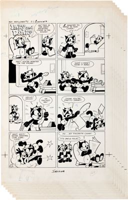 Joe Oriolo : Felix's Nephews Inky and Dinky #5 Complete Issue Story Page Original Art Group (Harvey, 1958).