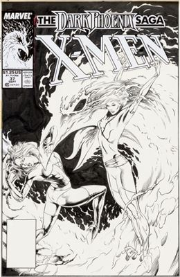 Steve Lightle : Steve Lightle Classic X-Men #37 Cover Phoenix Original Art