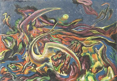 William Hugh Ferguson : Untitled (Fantastic Creatures), 1948