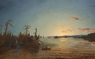 Jasper Francis Cropsey : Dawn of Morning, Lake George, 1868