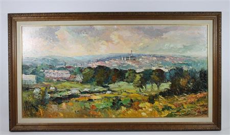 Valter Walter Berzins : View of Bradford City from Baildon Moor