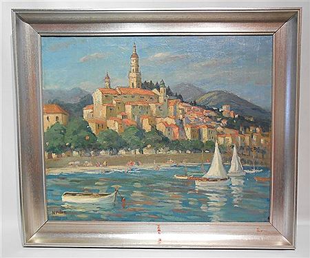 Nicolas Pitot : Le port de Menton